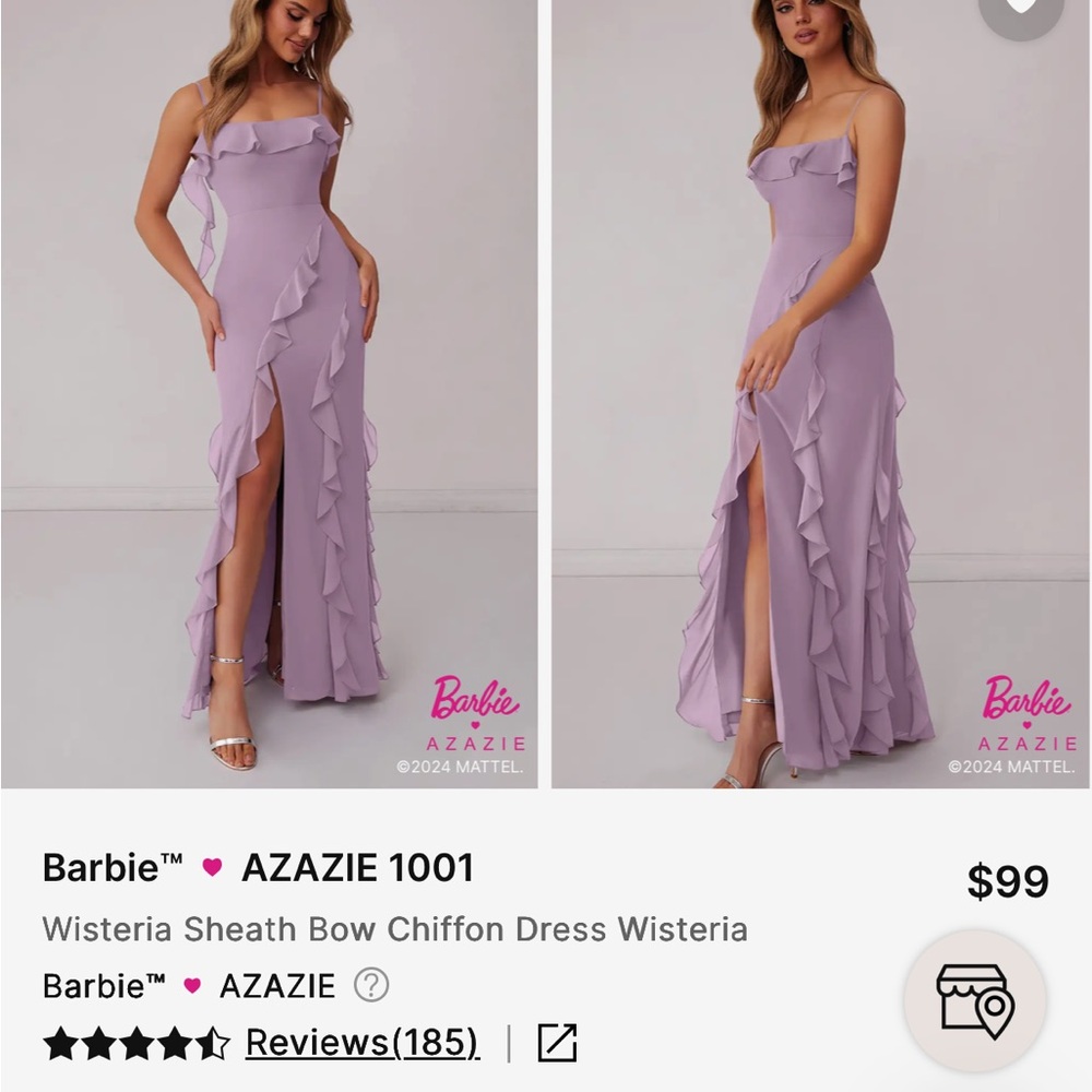 Barbie Strapless Wisteria Chiffon Dress